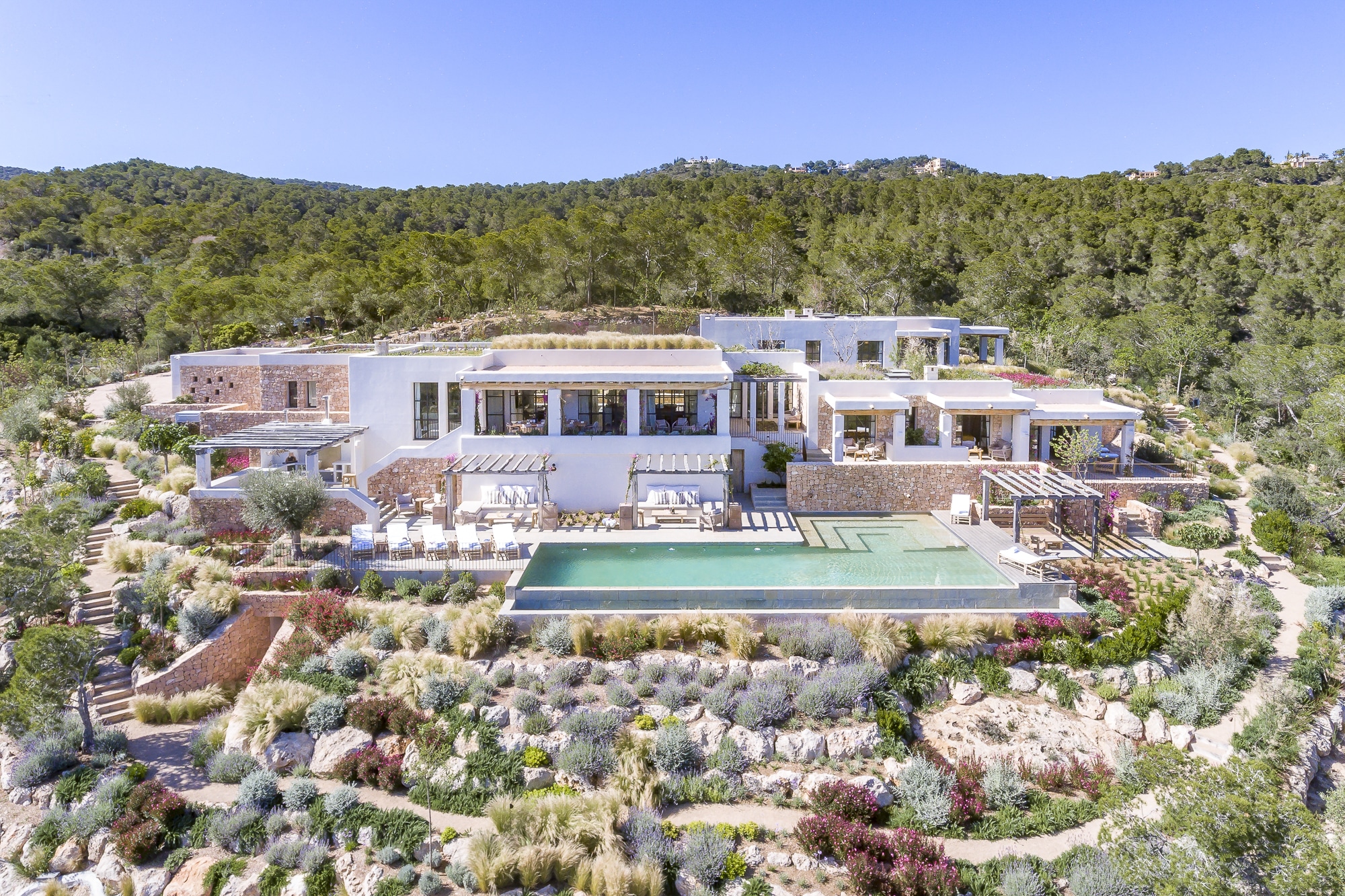 Luxury Villa Can Bonita Ibiza Ariel shot