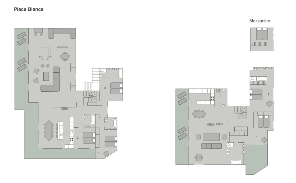 Floor Plan - Chalet Place Blanche 1+2