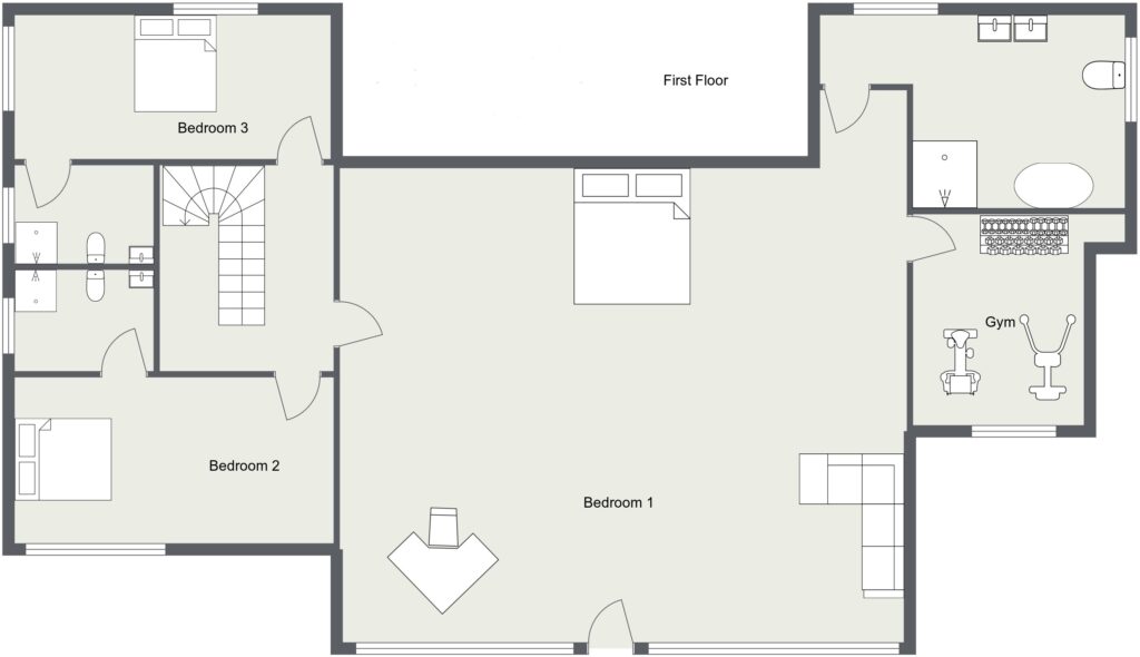 first floor floor plan villa Cardona Ibiza