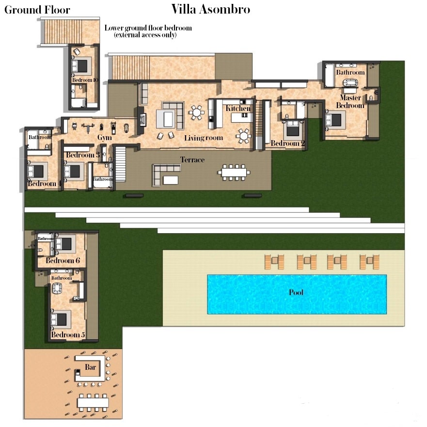 Villa Asombro Ground Floor Floor Plan